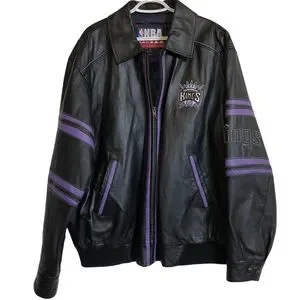 NBA Jackets Coats Vintage Nba Sacramento Kings Leather